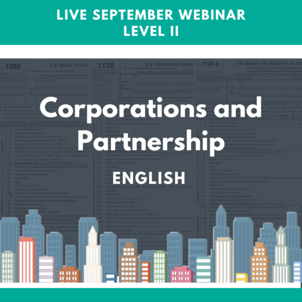 Level II: Live September Corporations and Partnership Webinar